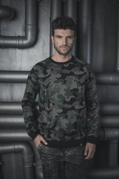 Теплий В'язаний Светр BEZET 'Камуфляж 1'