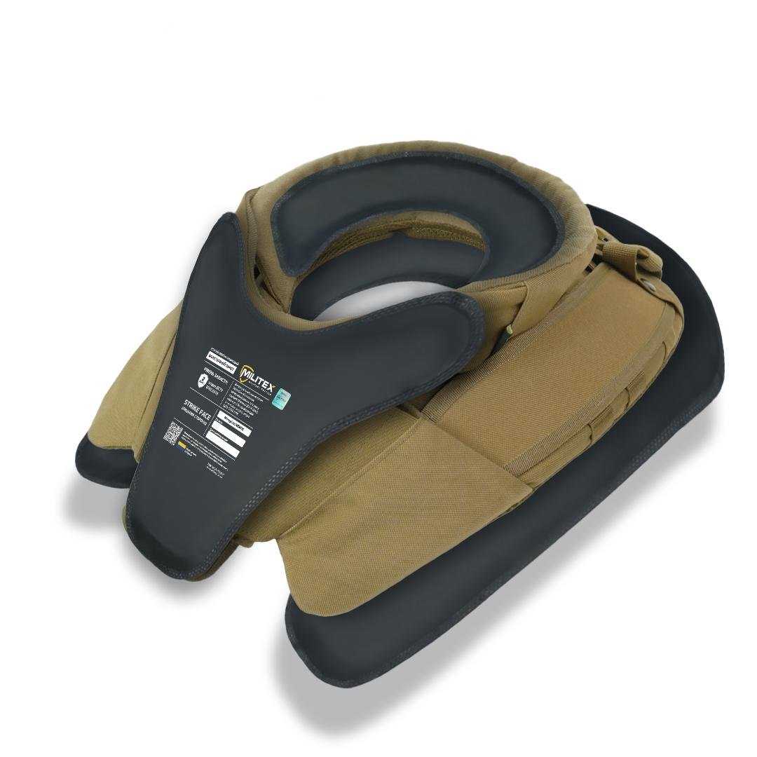 Захист шиї mod. 1 Kiborg з балістичним захистом 2 клас Militex Койот KIBORG