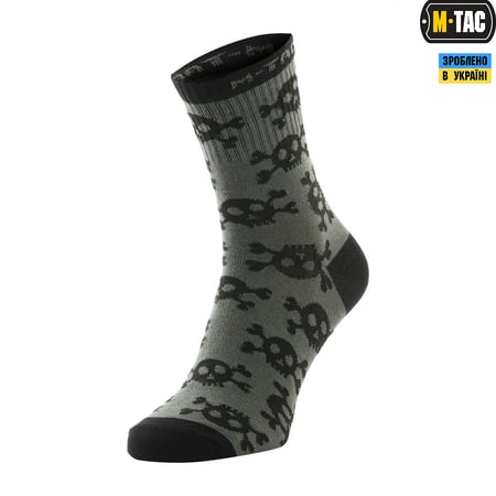 Шкарпетки тактичні літні M-Tac Mk.3 Pirate Skull. Олива 39-42