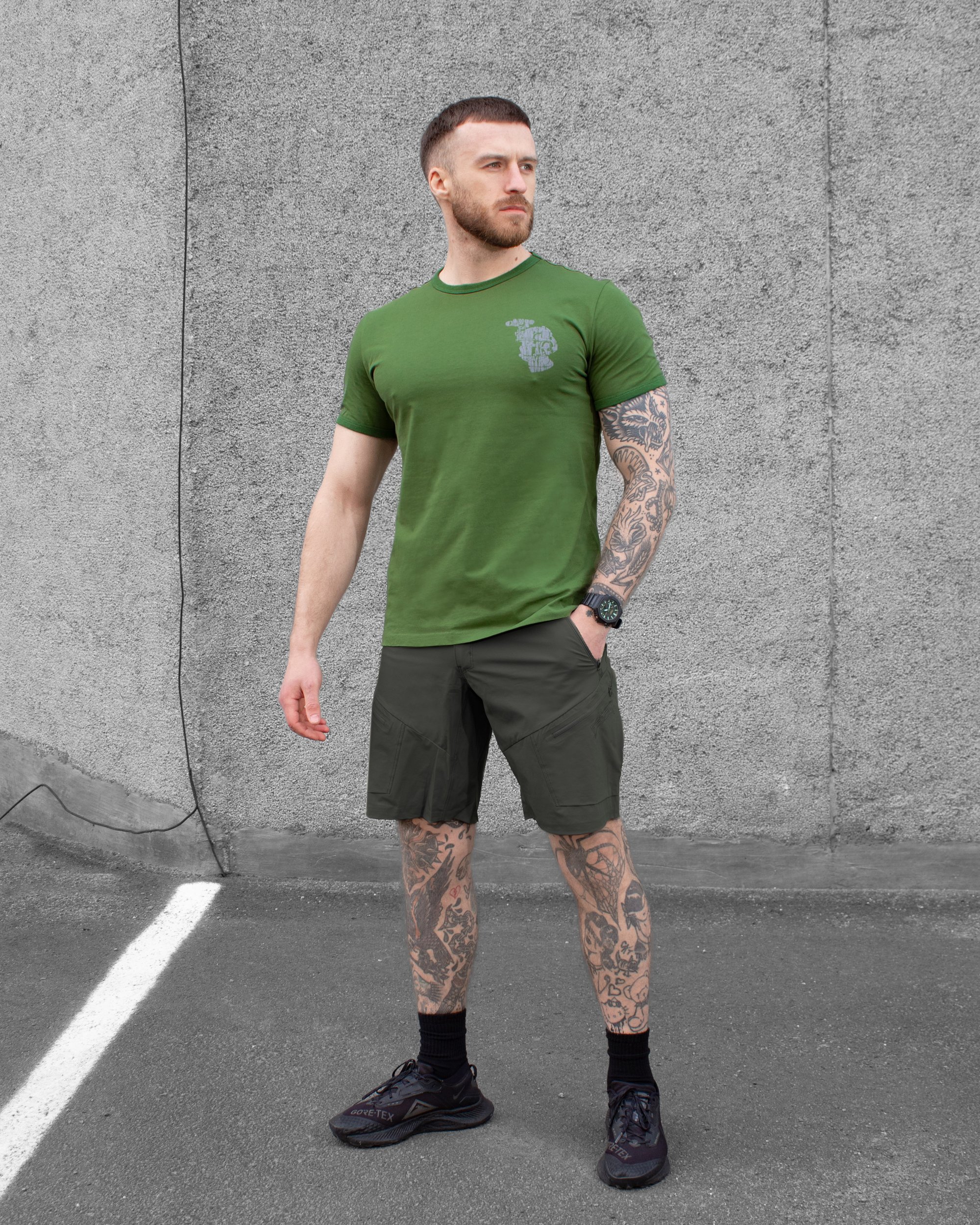 КОМПЛЕКТ (ФУТБОЛКА BEZET COMMANDO ХАКІ, ШОРТИ КАРГО ШВИДКОСОХНУЧІ BEZET ADVENTURE ХАКІ) - Фото 2