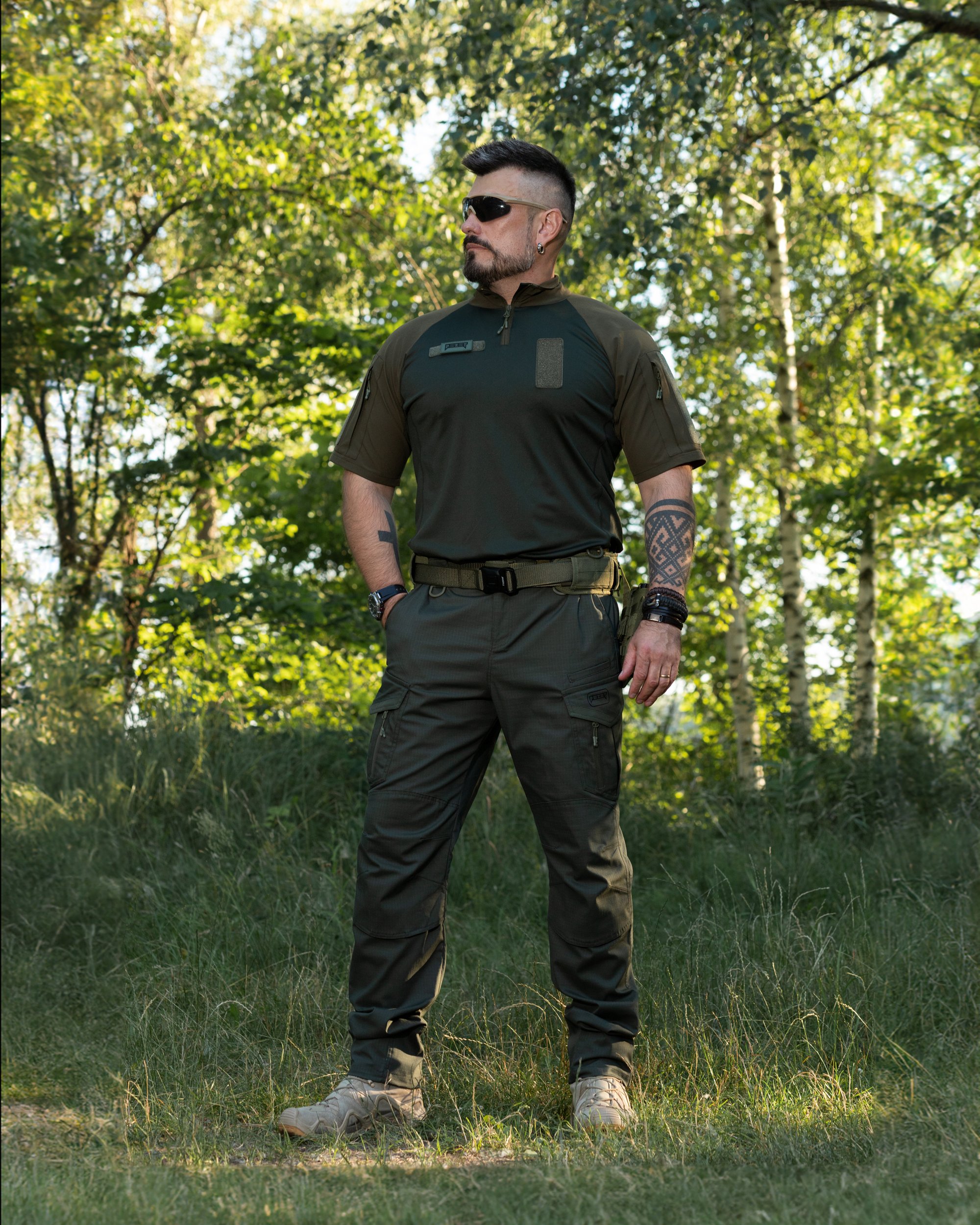 КОМПЛЕКТ (ФУТБОЛКА ТАКТИЧНА БОЙОВА BEZET COMBAT ХАКІ, БРЮКИ КАРГО ТАКТИЧНІ BEZET ONYX ХАКІ) - Фото 6