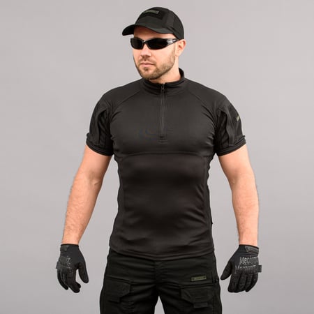 Футболка UBACS тактична "ANTITERROR II" BLACK Armoline