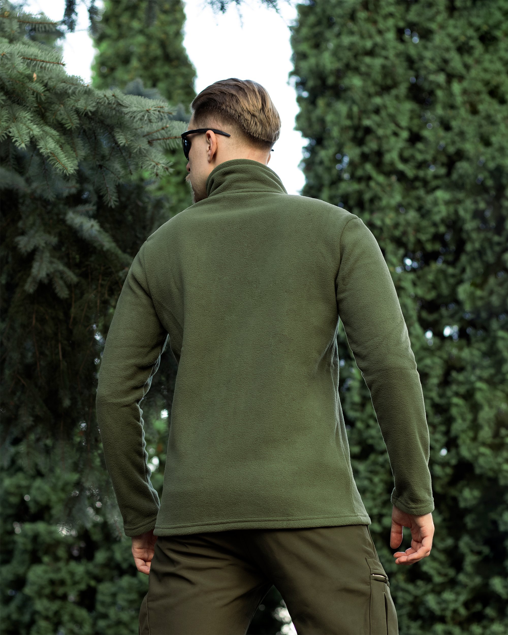 Кофта флісова Alpha хакі - Фото 7