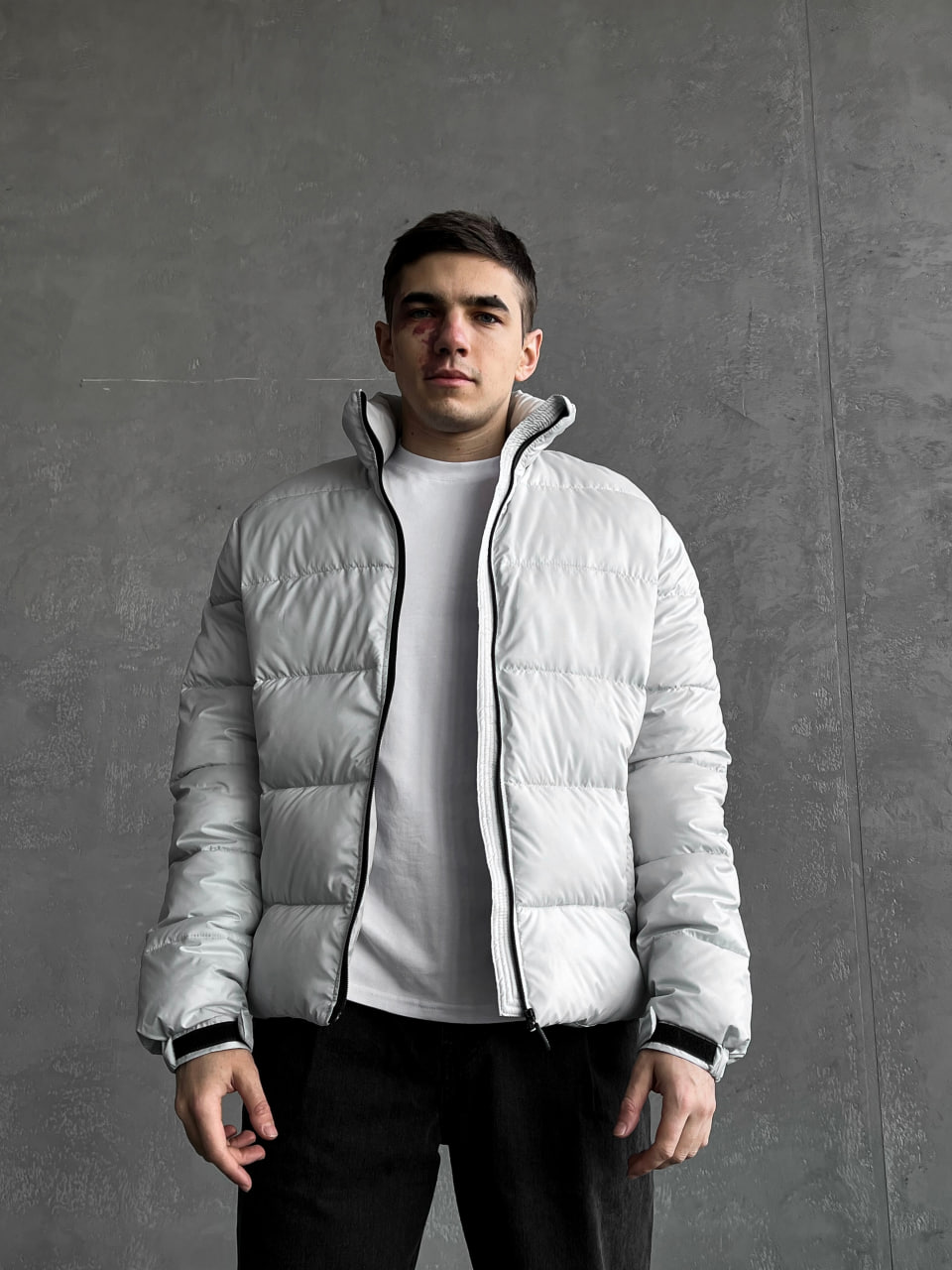 Чоловіча куртка стьобана демісезонна Reload Blackout світло-сірий