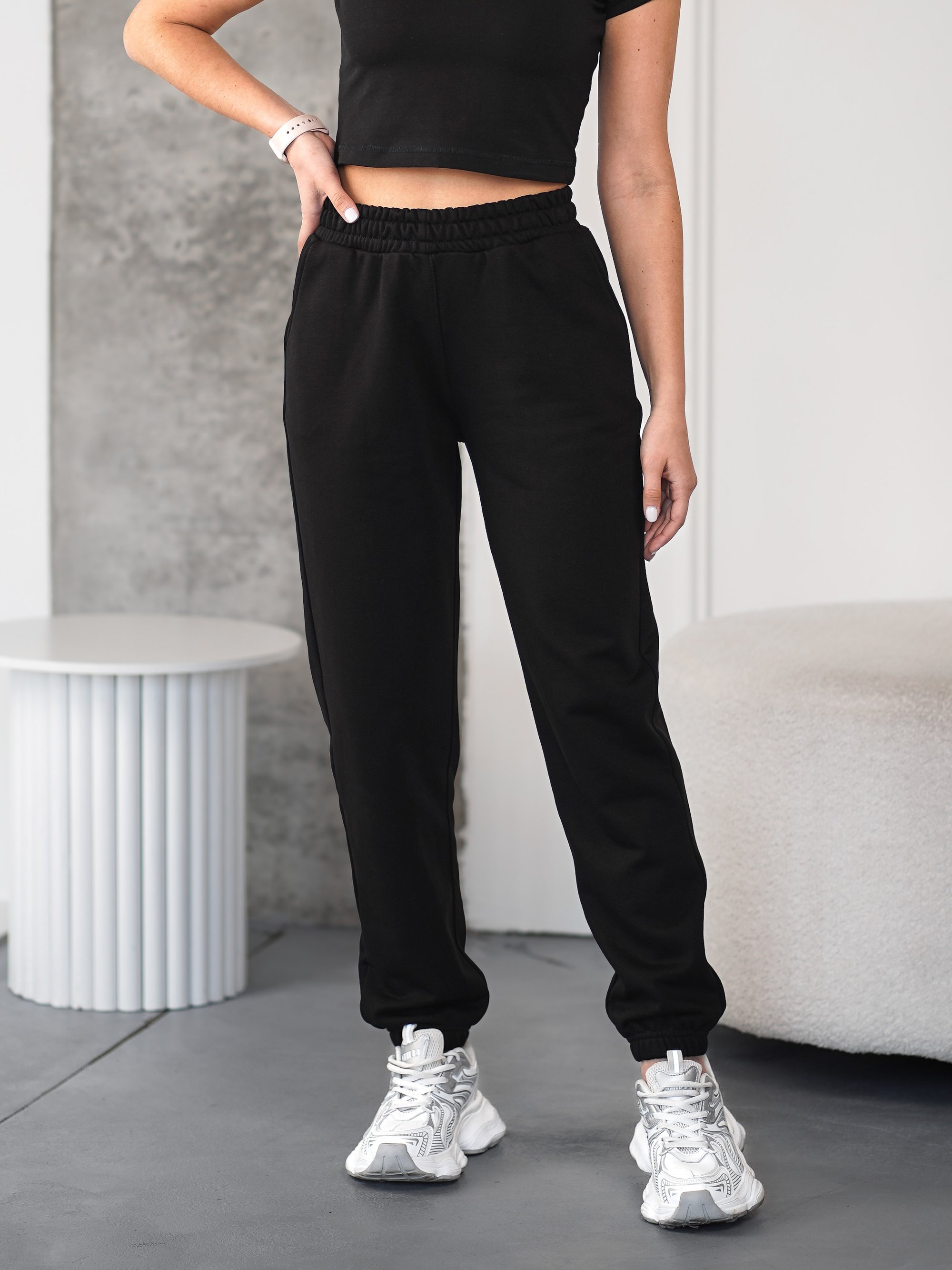 Спортивні штани жіночі трикотажні Jogger Sport Чорні