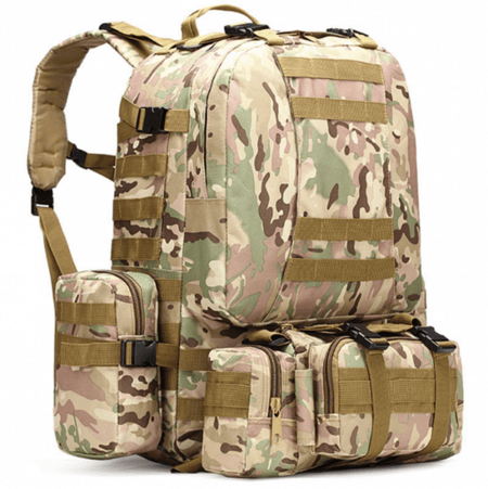 Тактичний рюкзак Molle Assault 55л + (3 органайзери) Мультикам KIBORG