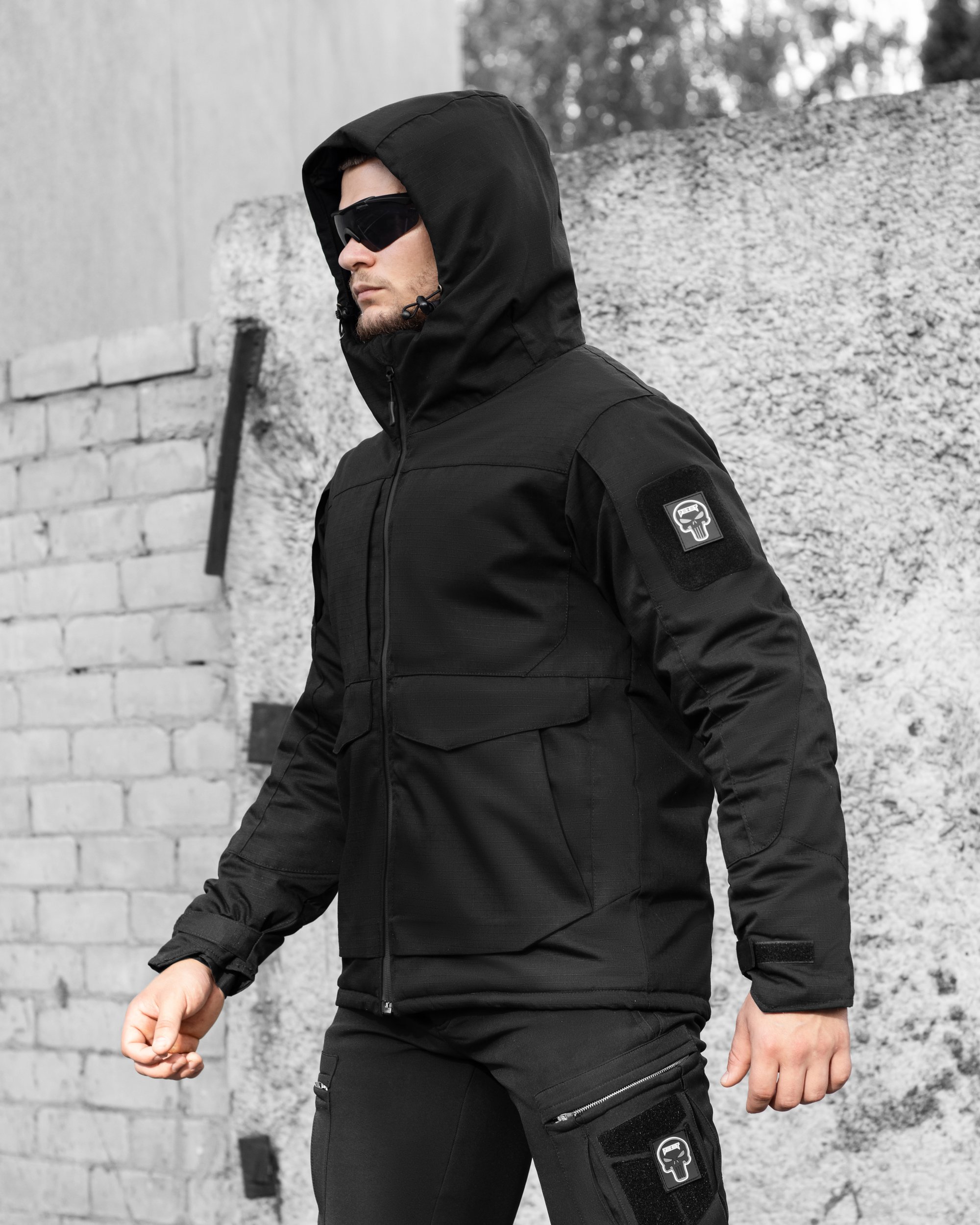 Куртка тактична зимова BEZET Штурм чорний - Фото 8