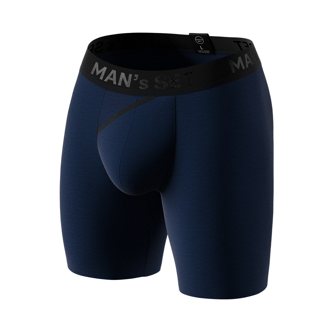 Мужские анатомические боксеры из хлопка, Anatomic Long 2.0, Black Series, синий MansSet