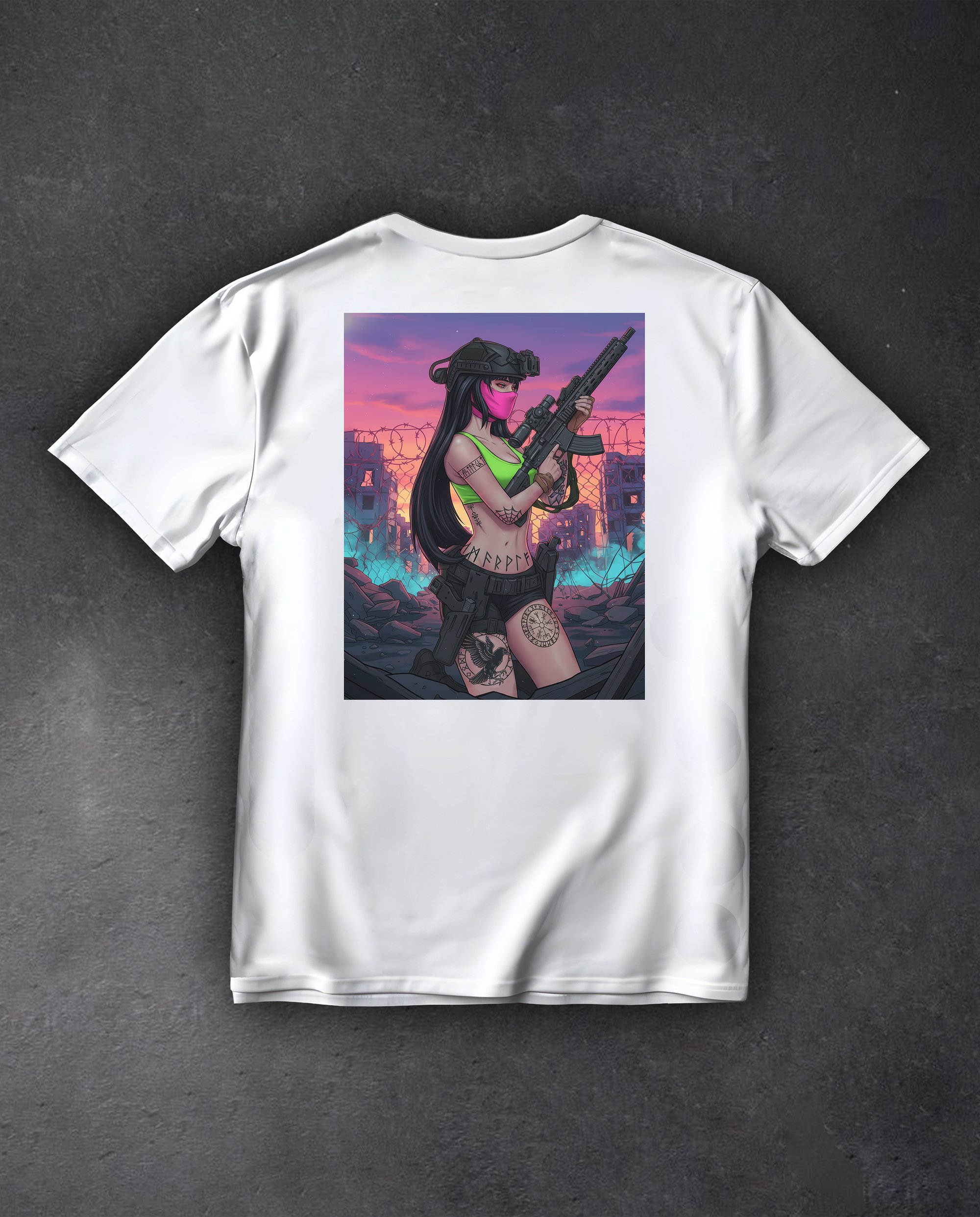 Футболка з принтом "BarbWire" color біла We feel