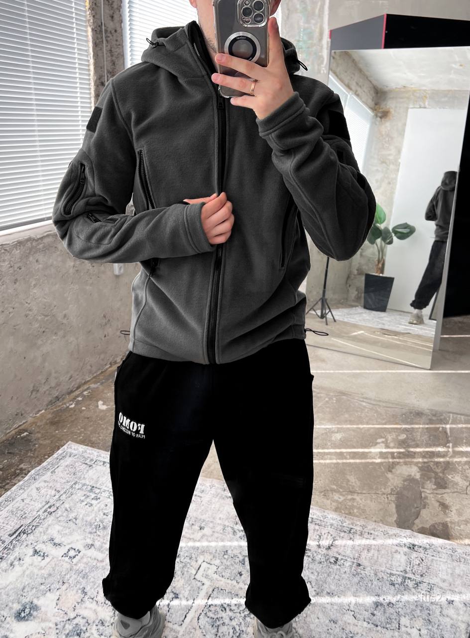 Кофта на блискавці luts dark gray Sold Out