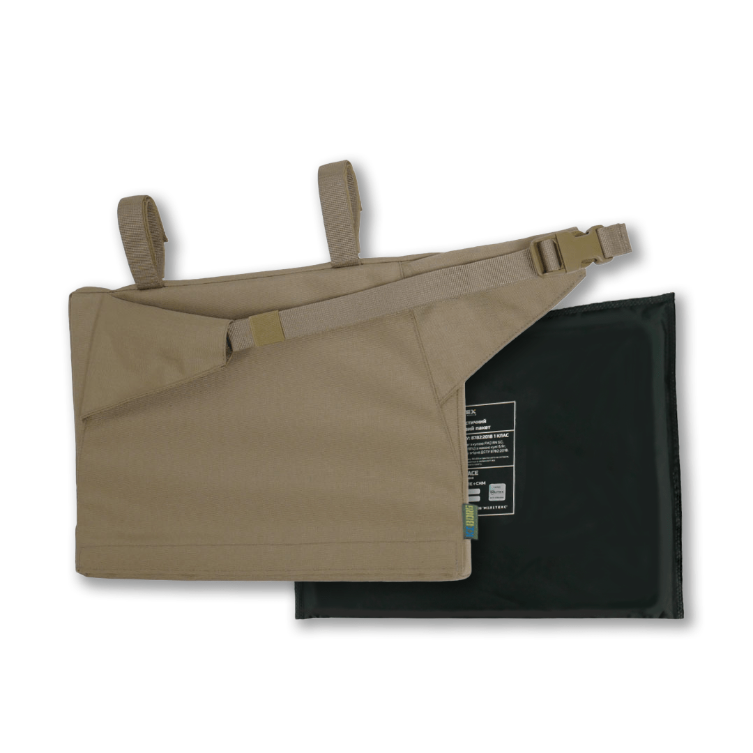 Каремат-сидушка Kiborg з балістичним пакетом 1 клас захисту Militex 20mm Cordura Coyote KIBORG