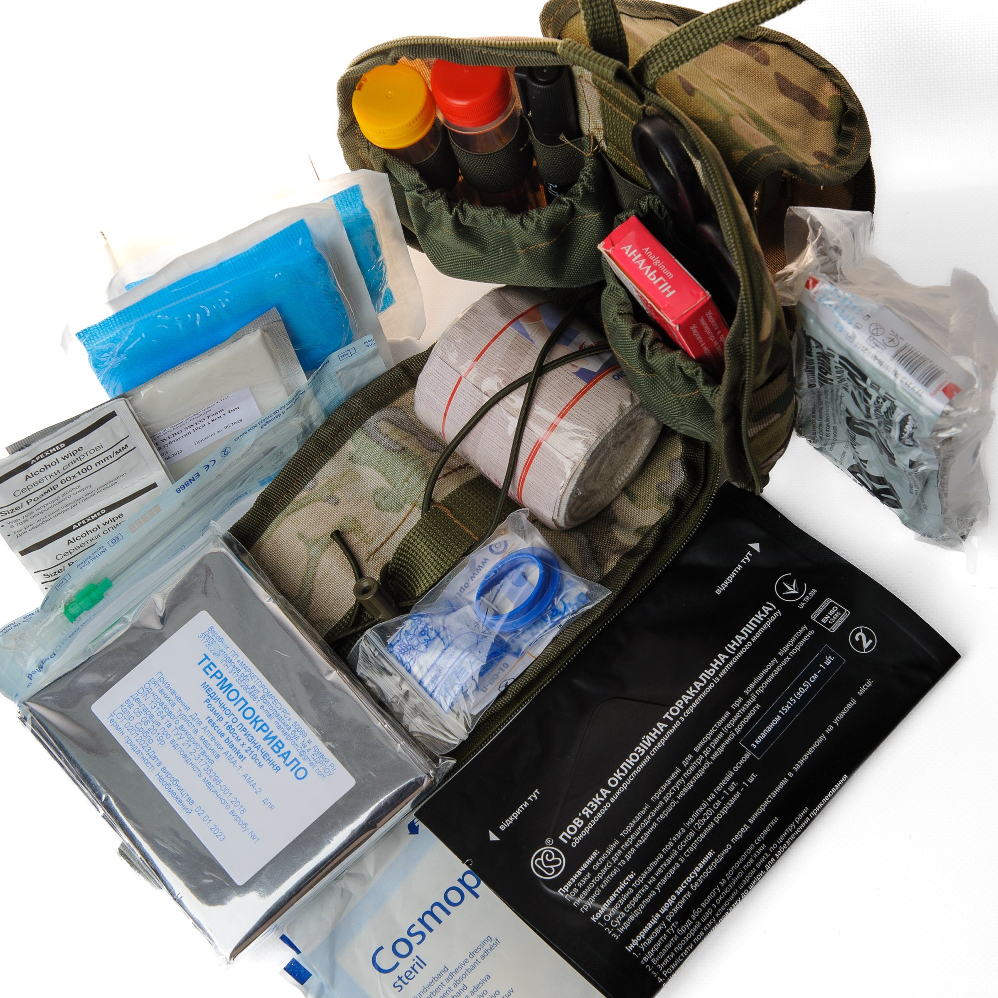 Аптечка швидкого скидання Мультикам укомплектована + Турнікет SICH СПЕЦПРОМ КР