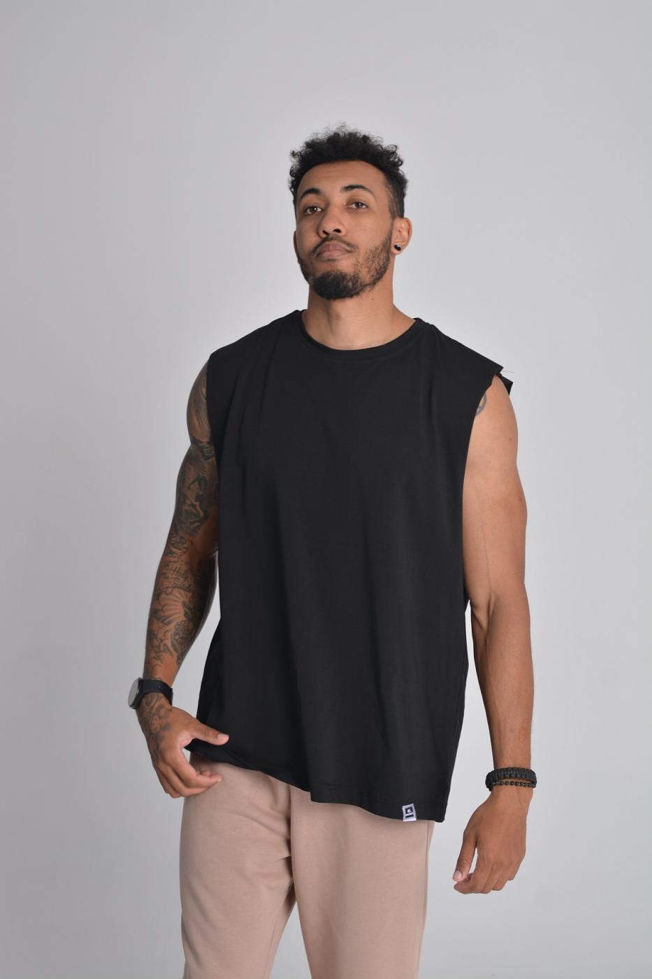 Футболка безрукавка чорна Hi Mate