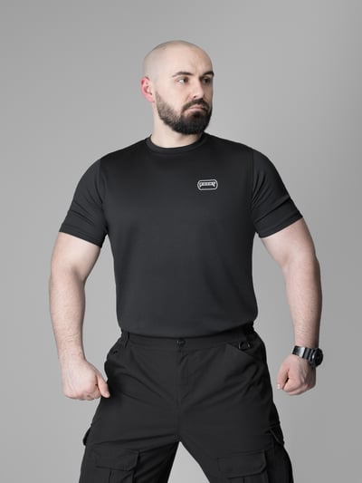 Футболка швидкосохнуча тактична BEZET Basic чорний - Фото 5