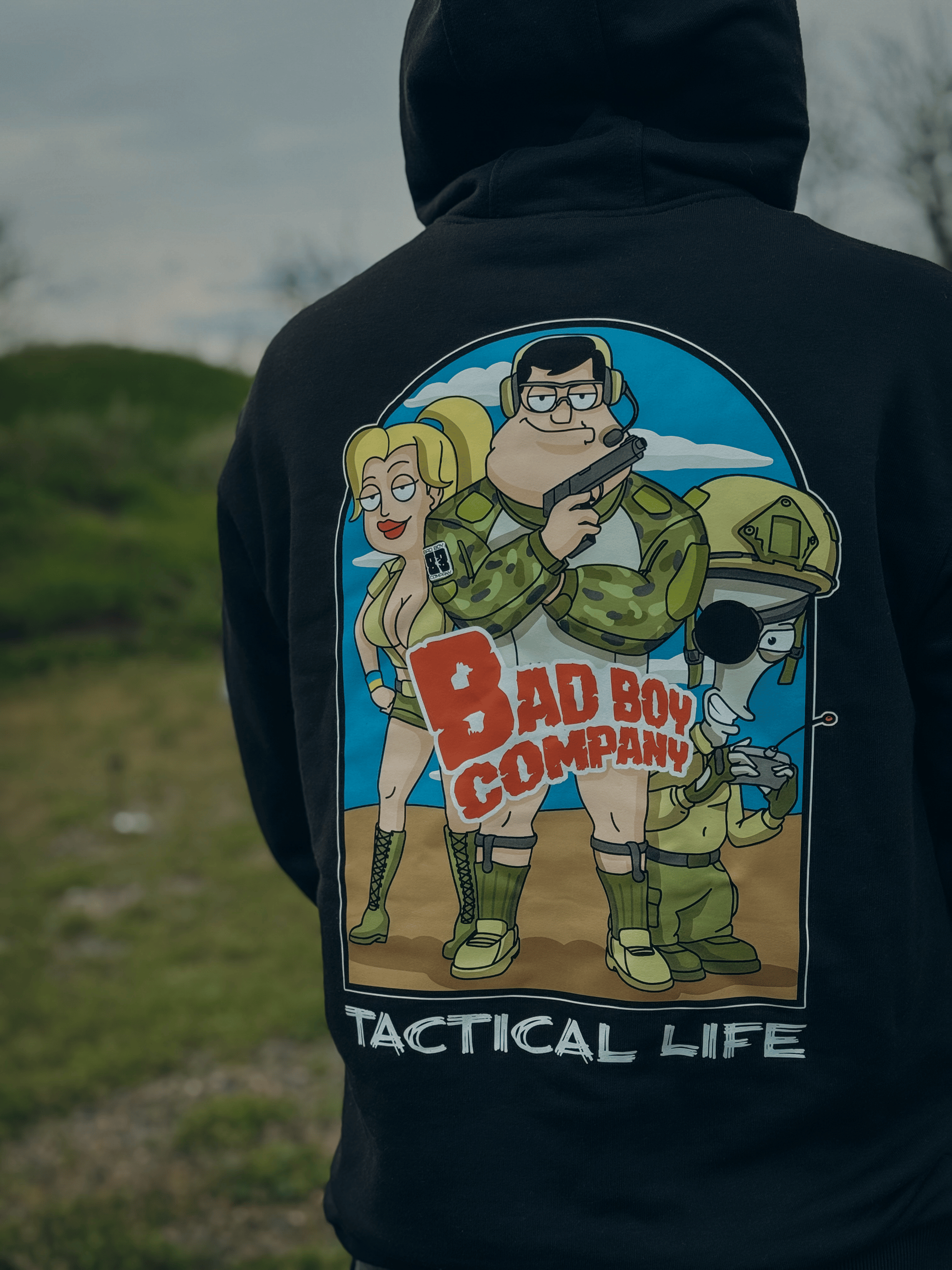 Худі чорне Tactical Life Bad Boy Company