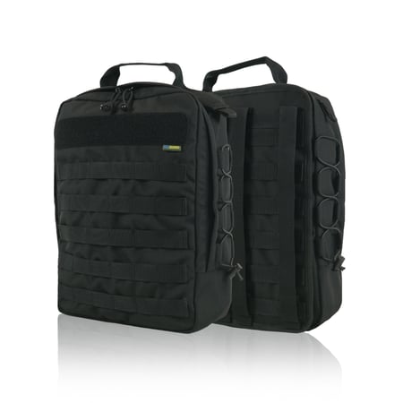 Рюкзак з MOLLE швидкоз'ємний чорний KIBORG