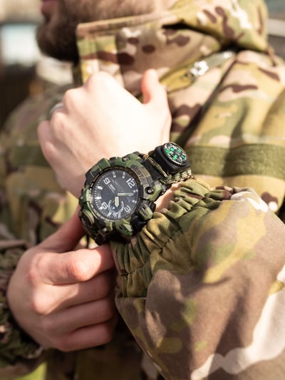 Чоловічий водостійкий тактичний годинник Besta Military з компасом - Фото 13