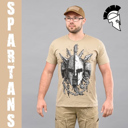 Футболка з принтом "SPARTANS" KHAKI Armoline