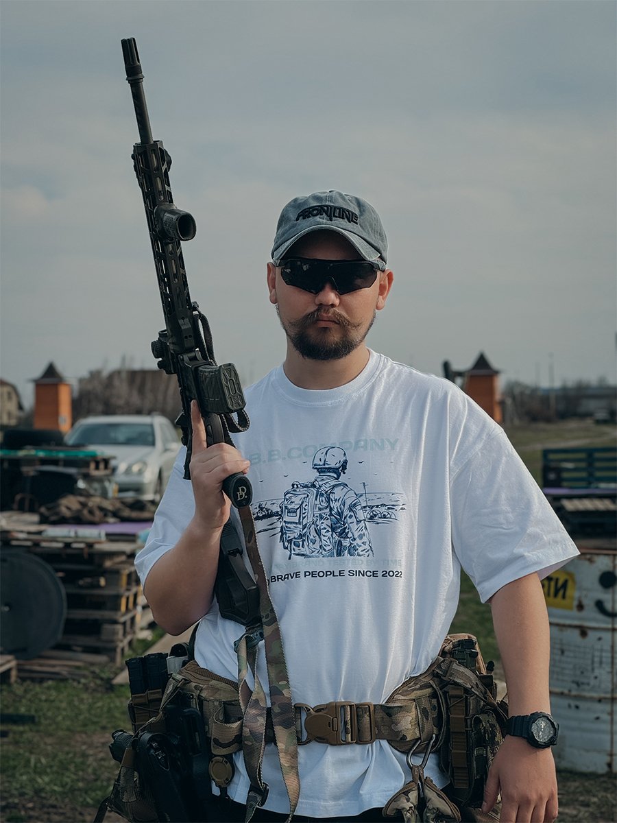 Футболка Біла Оверсайз з принтом FOR BRAVE PEOPLE Bad Boy Company