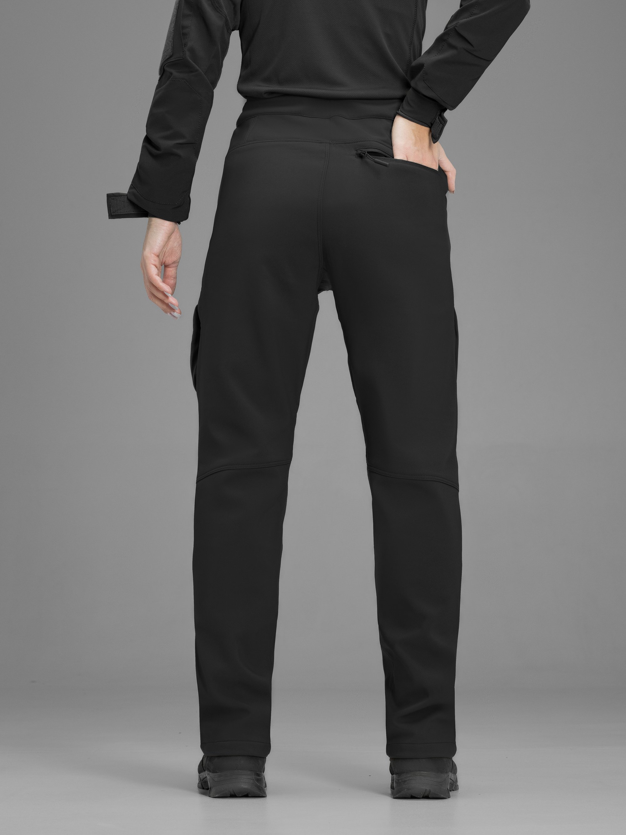 Штани карго тактичні жіночі Softshell BEZET Techwear чорний - Фото 9