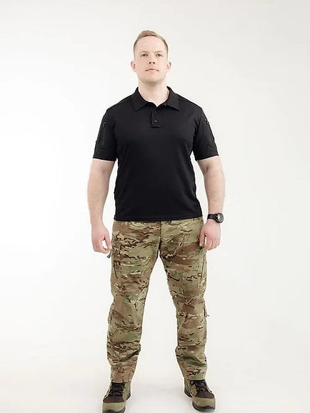 Тактичне поло Сич з коротким рукавом чорне MILIGUS