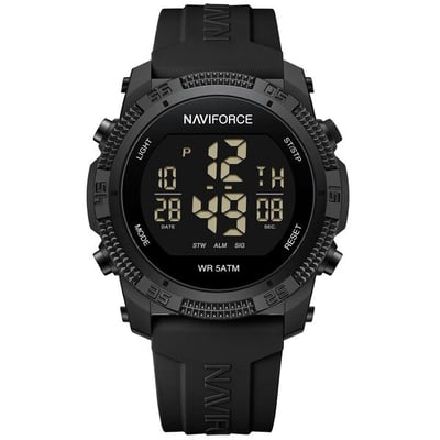 Чоловічий водостійкий тактичний годинник Naviforce Europe Black - Фото 2