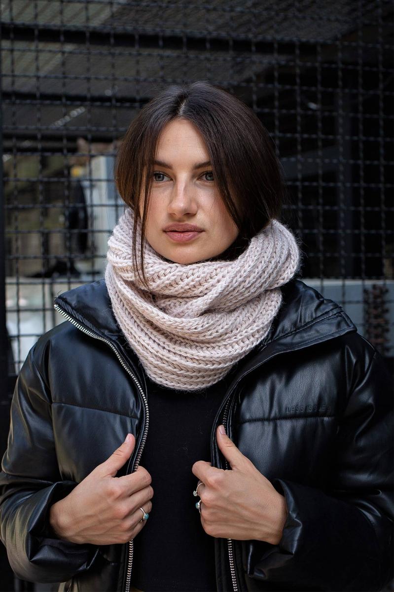 Шарф Хомут Without Scarf Beige Woman