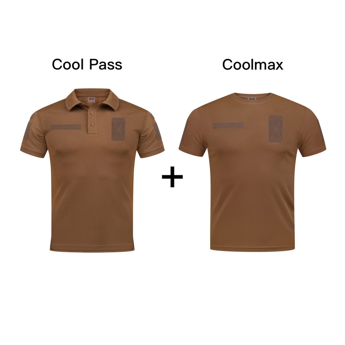 Комплект тактичний, Футболка поло CoolPass + Футболка Coolmax, Койот