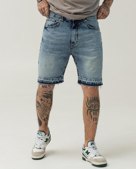 Синие базовые джинсовые шорты BEZET с обрезанными краями