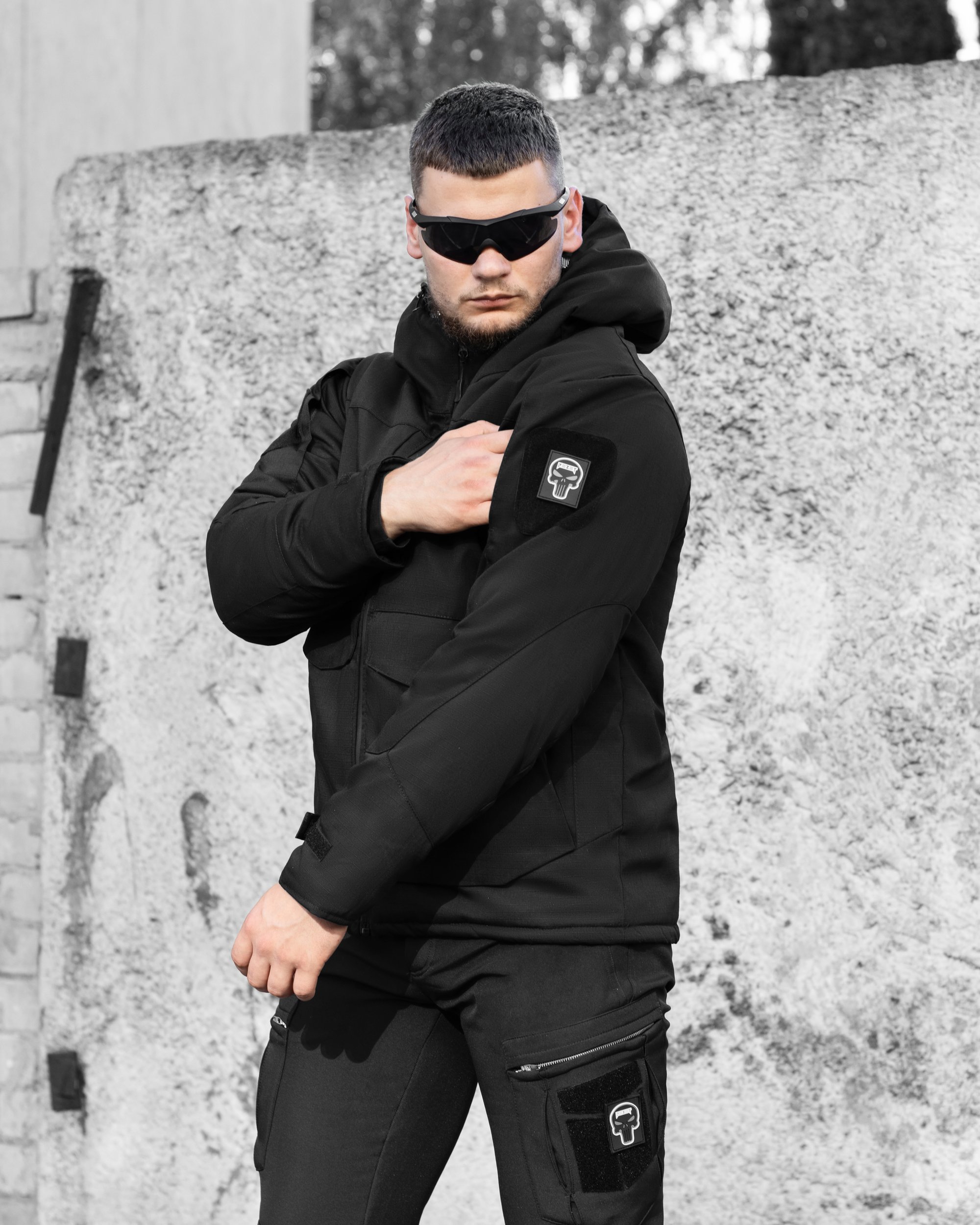 Куртка тактична зимова BEZET Штурм чорний - Фото 7