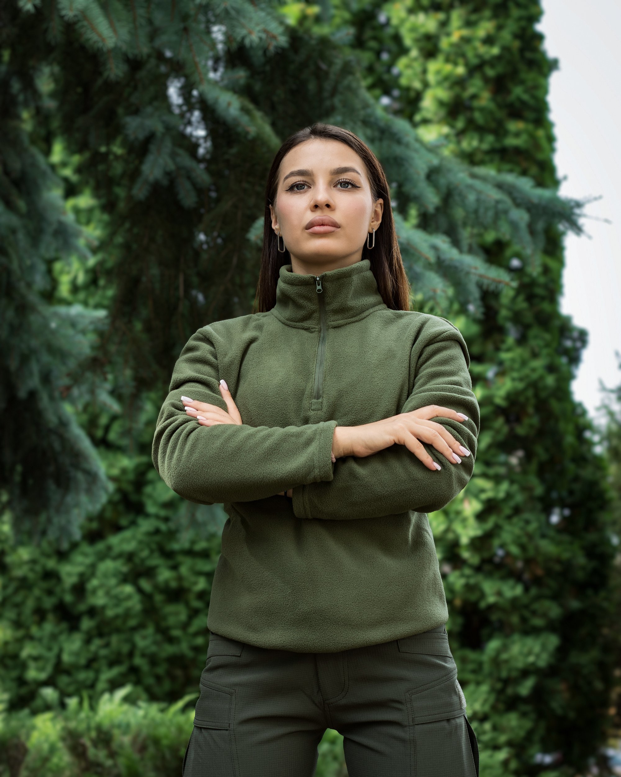 Кофта флісова Alpha хакі - Фото 5