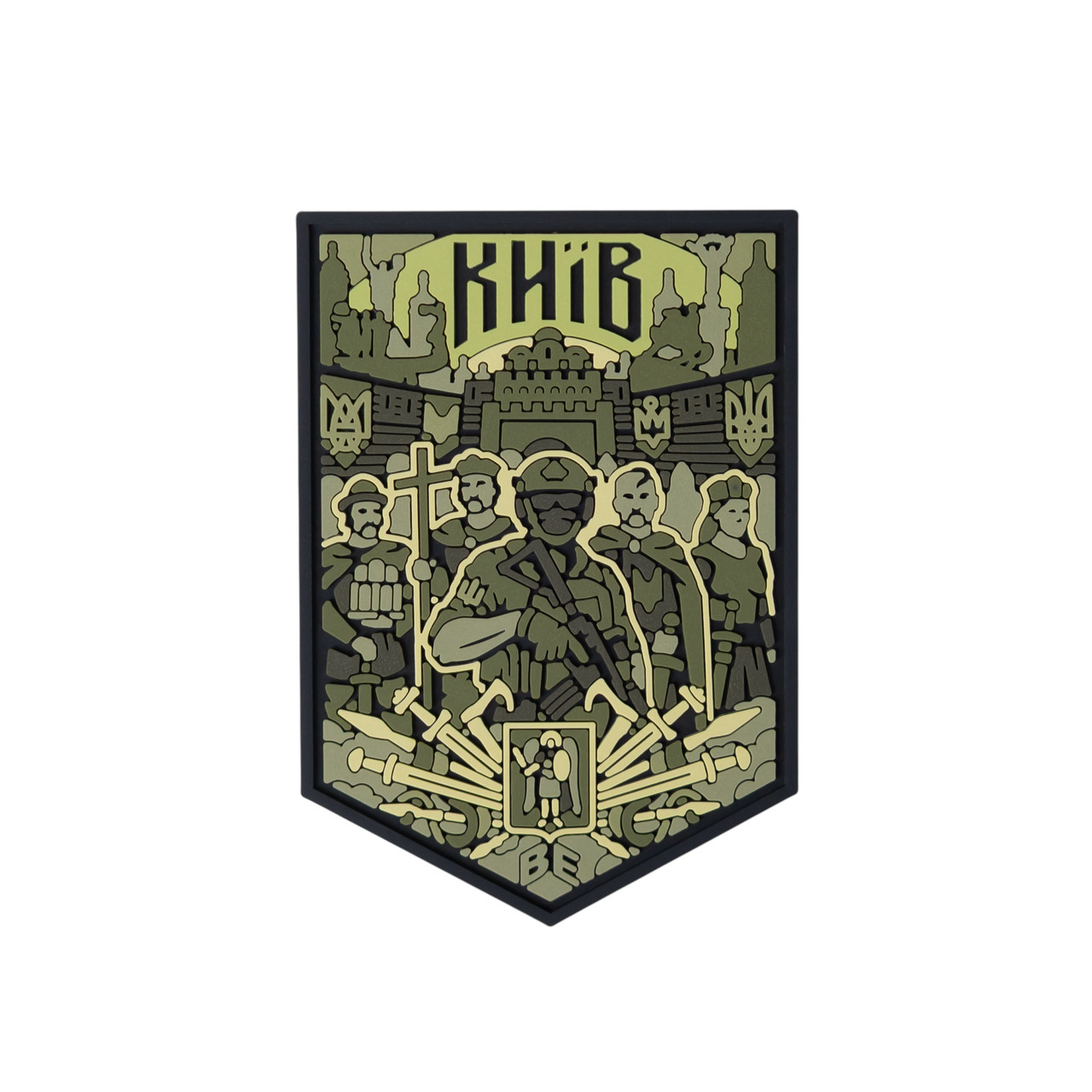 ПВХ Патч (шеврон) "Київ" олива Brand Element