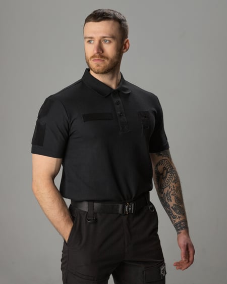 Футболка поло тактическая Полиция BEZET черный