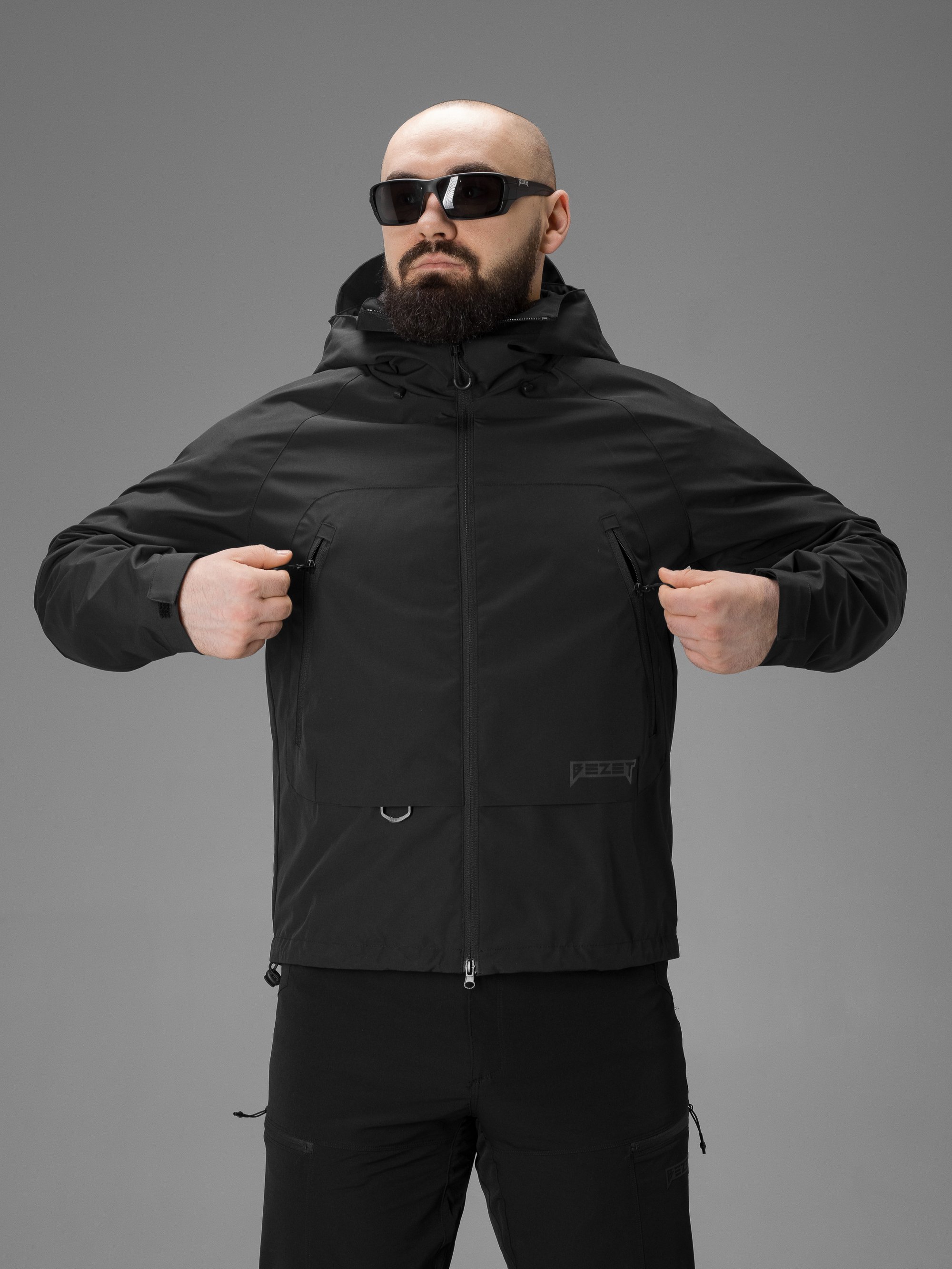 Куртка вітрівка BEZET Trail чорний - Фото 14