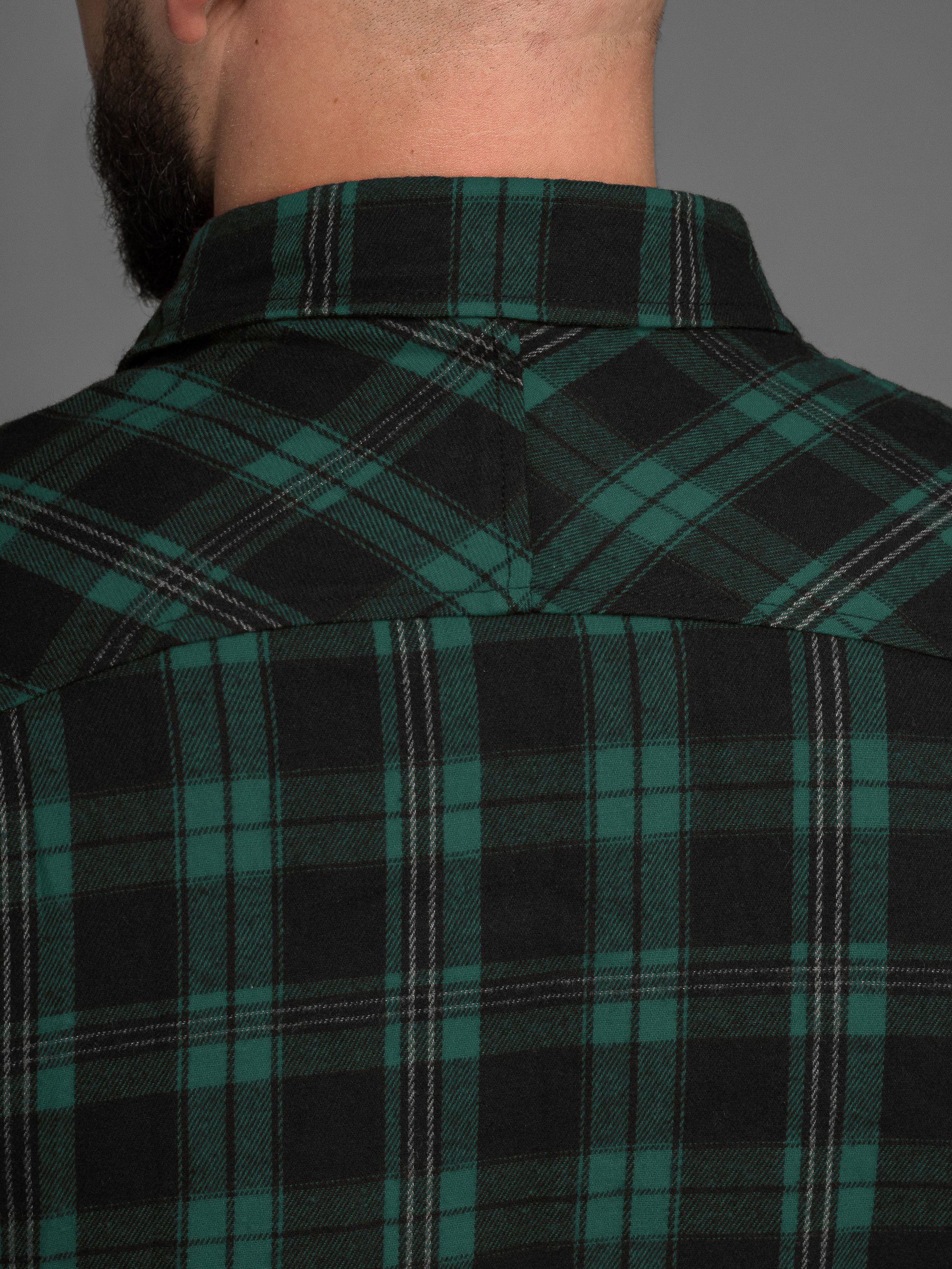 Сорочка фланелева BEZET Defender чорний/зелений - Фото 20