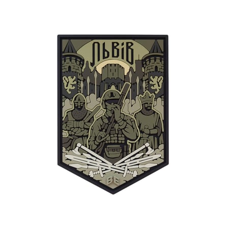 ПВХ Патч (шеврон) "Львів" олива Brand Element