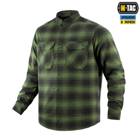 Сорочка в клітинку M-Tac Lumberjack з бавовни. Олива L/L (00000006265) СПЕЦПРОМ КР