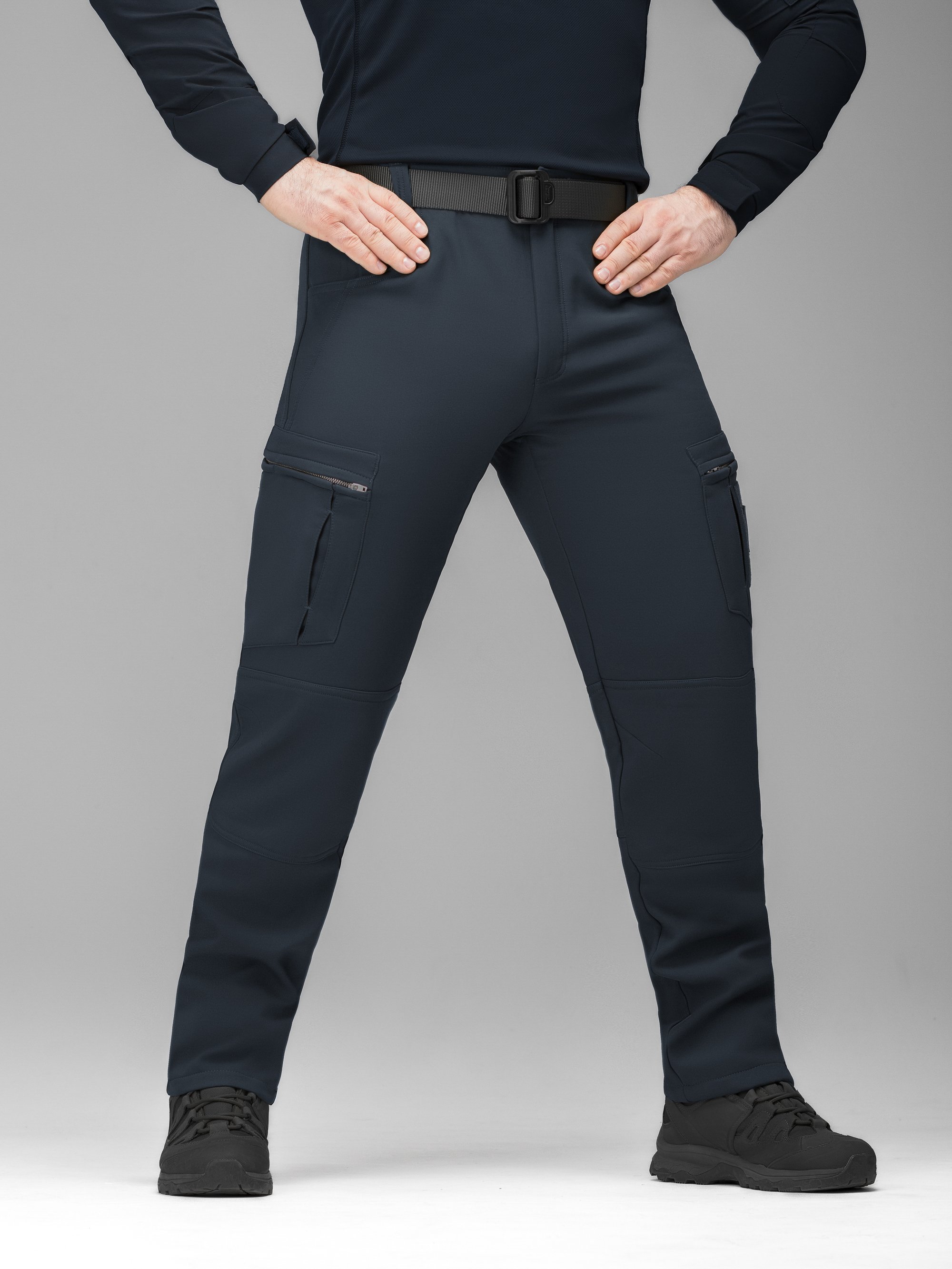 Зимові штани карго тактичні Softshell BEZET Ешелон синій - Фото 3