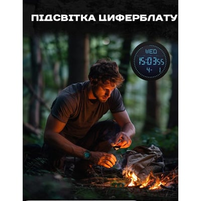 Чоловічий водостійкий тактичний годинник North Edge Nexus з компасом - Фото 10