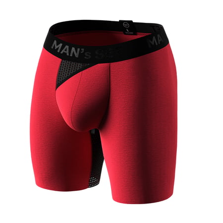 Чоловічі анатомічні боксери із бавовни з сіткою, Anatomic Long 2.0 Light, Black Series