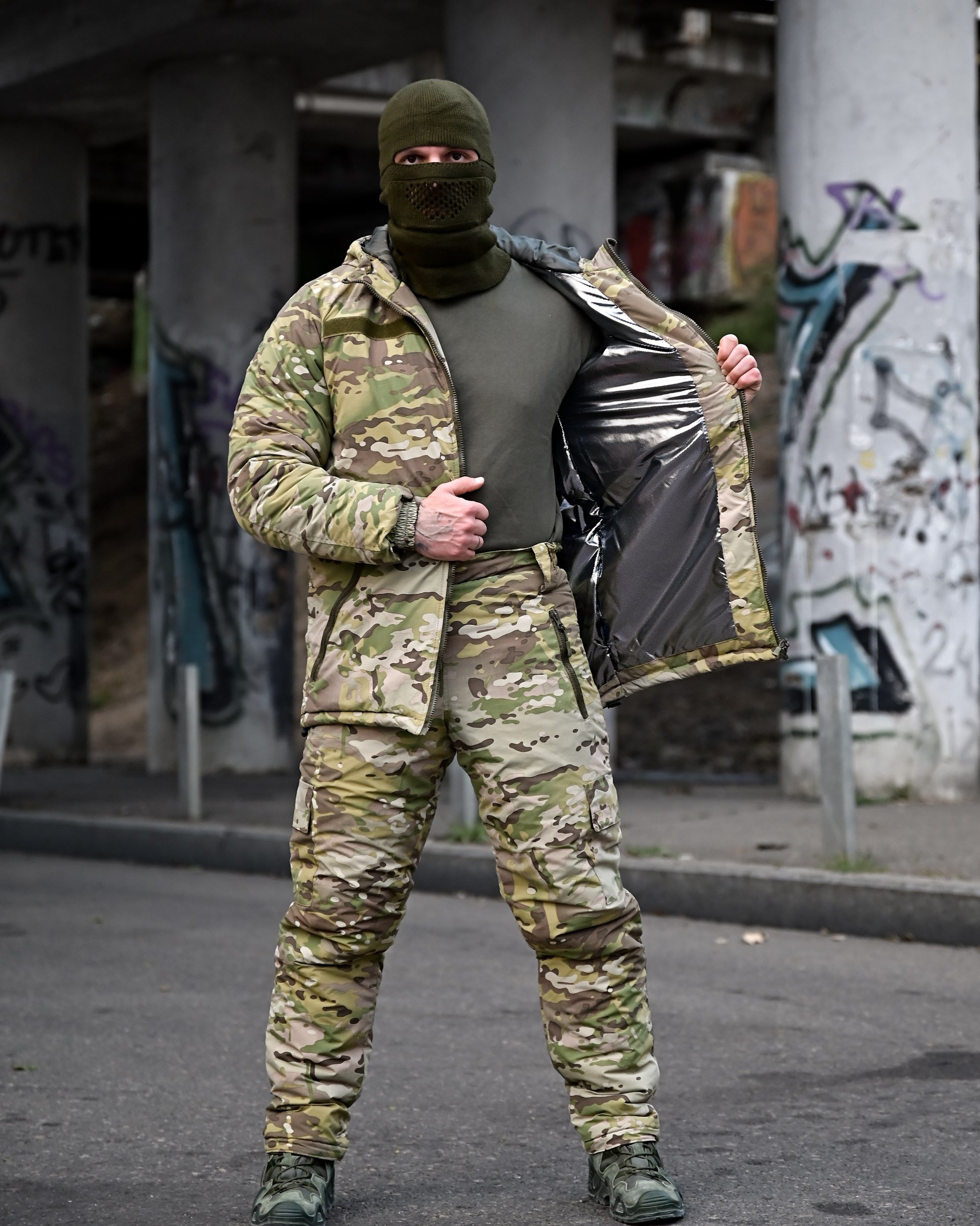 Зимовий тактичний костюм TASLAN Oblivion водонепроникний мультикам ВТ3759(K8 - 00)