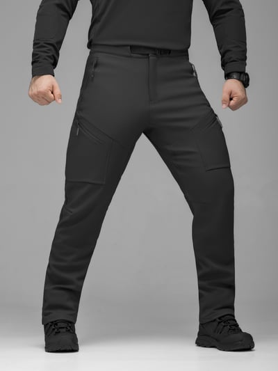 Штани карго тактичні Softshell BEZET Techwear чорний - Фото 4