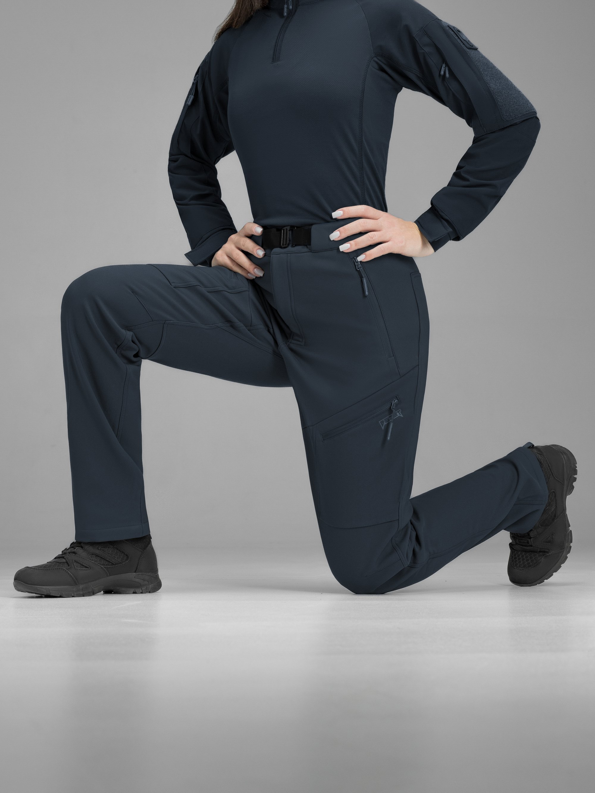 Брюки карго тактичні жіночі Softshell BEZET Techwear синій - Фото 6