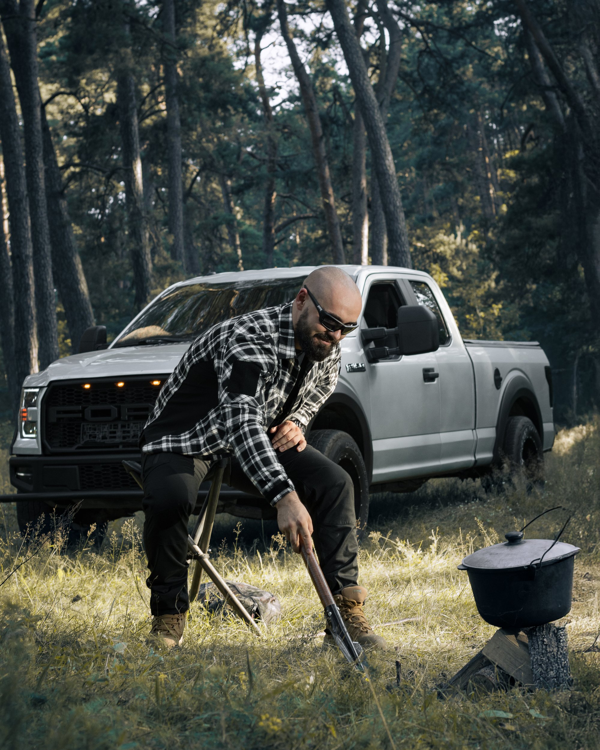 Сорочка фланелева BEZET Defender чорний/білий - Фото 38