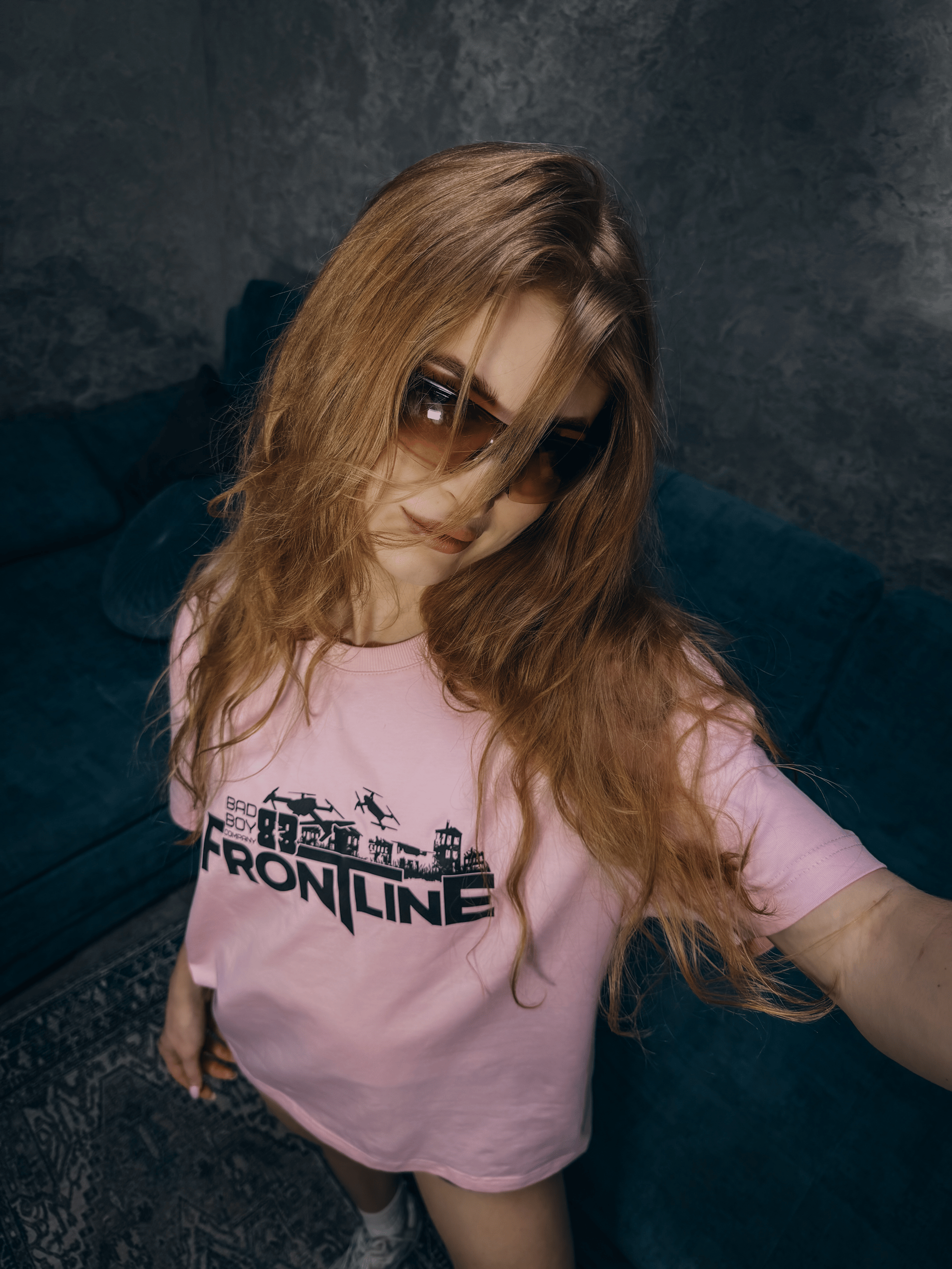 Футболка рожева Frontline Bad Boy Company