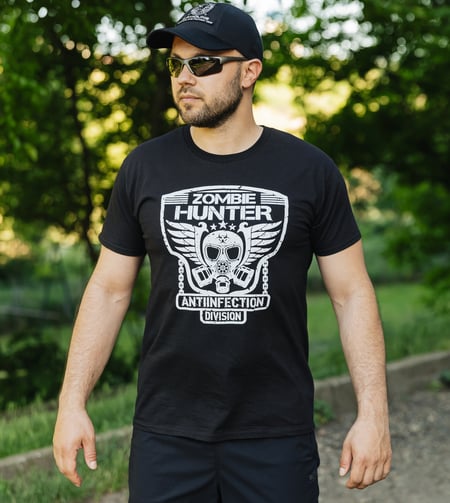 Футболка з принтом "ZOMBIE HUNTER" BLACK (Бавовна) Armoline