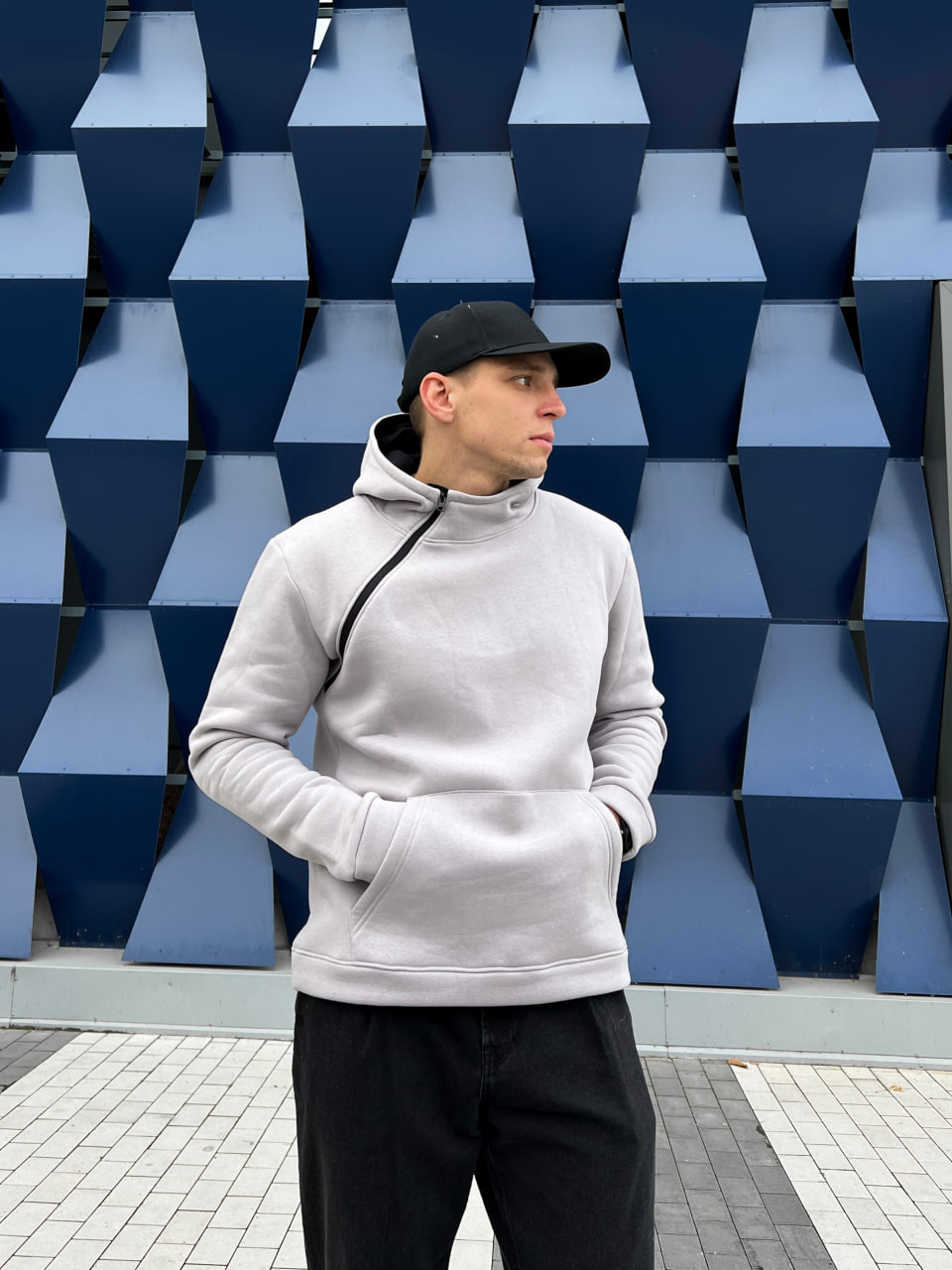 Чоловіче утеплене худі Reload Skos сірий