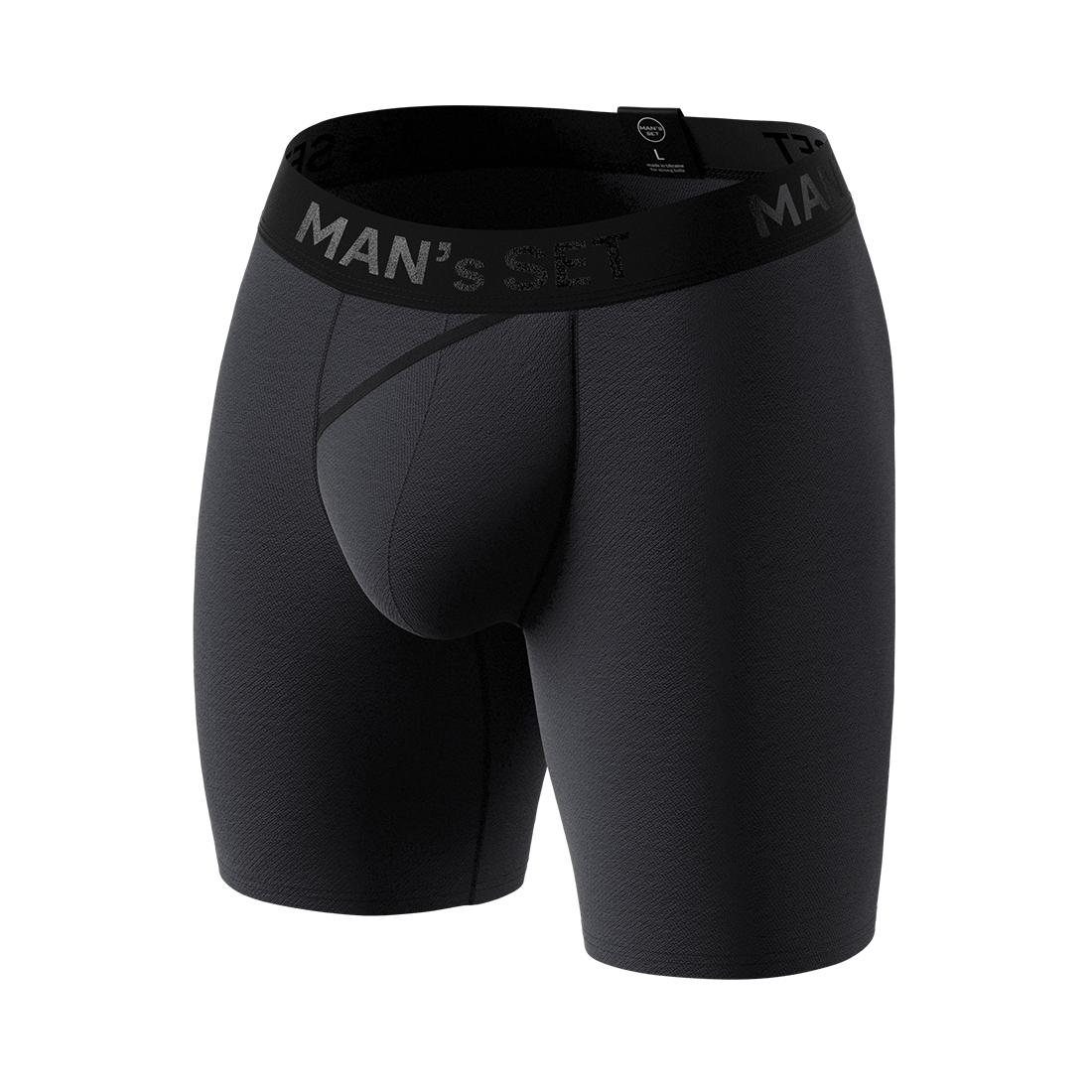 Чоловічі анатомічні боксери з бавовни Anatomic Long 2.0, Black Series, графітовий MansSet