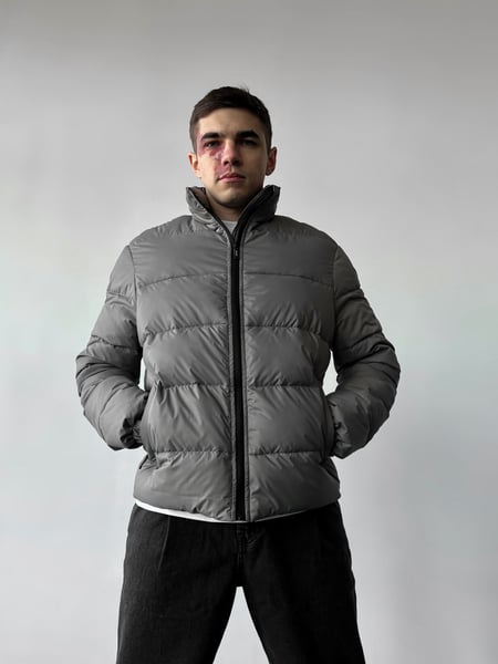 Мужская куртка стеганая демисезонная Reload Blackout тёмно-серый