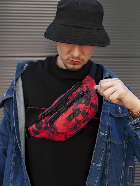 Поясна сумка BEZET red camo'20